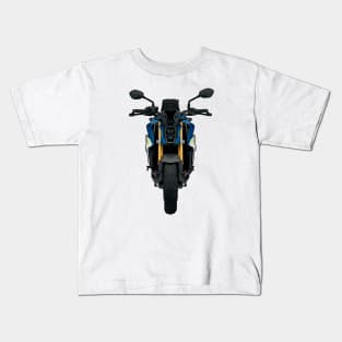 Blue GSX S1000 Front View Illustration Kids T-Shirt